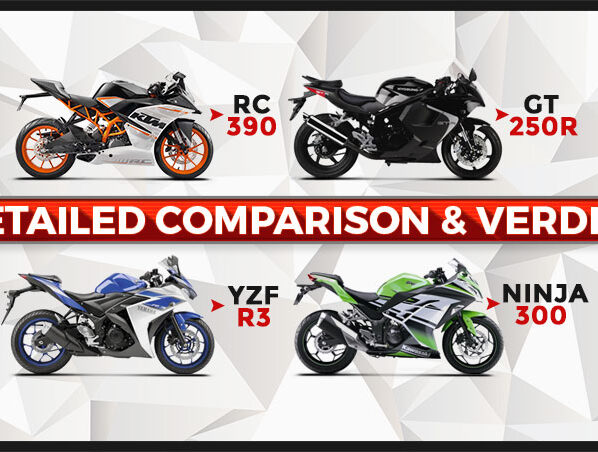 KTM RC390 vs Hyosung GT250R vs. Yamaha R3 vs Ninja 300