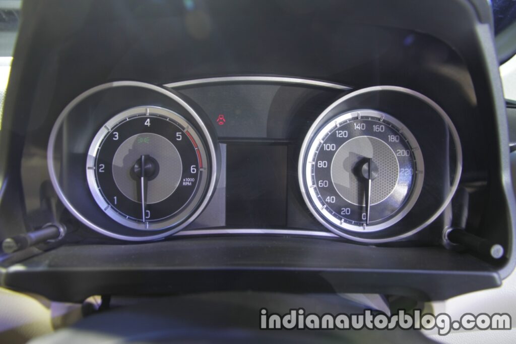 2017-Maruti-Dzire-3rd-gen-instrument-cluster-unveiled