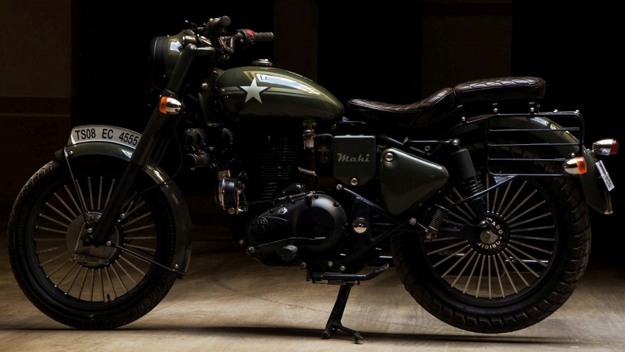 RE Bullet 350 Mahi Eimor Customs 1 - Army Green Royal Enfield Bullet 350 Details and Live Photos RE Bullet 350 Mahi Eimor Customs 1