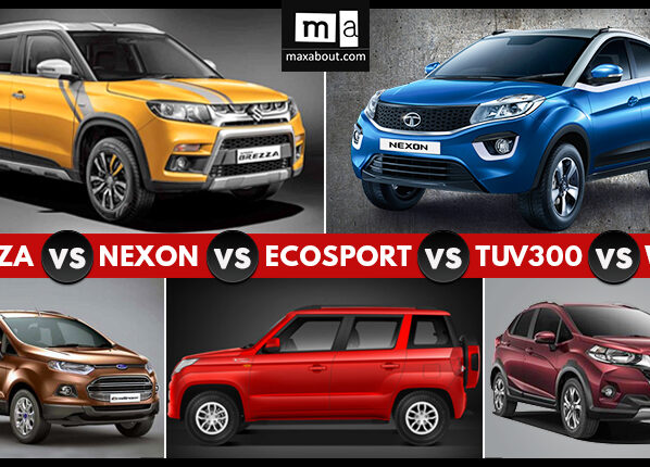 Brezza vs Nexon vs EcoSport vs TUV300 vs WRV - Comparison: Nexon vs. Brezza vs. EcoSport vs. TUV300 vs. WR-V Brezza vs Nexon vs EcoSport vs TUV300 vs WRV