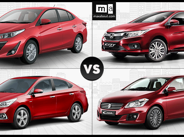 Toyota Yaris vs. City vs. Verna vs. Ciaz