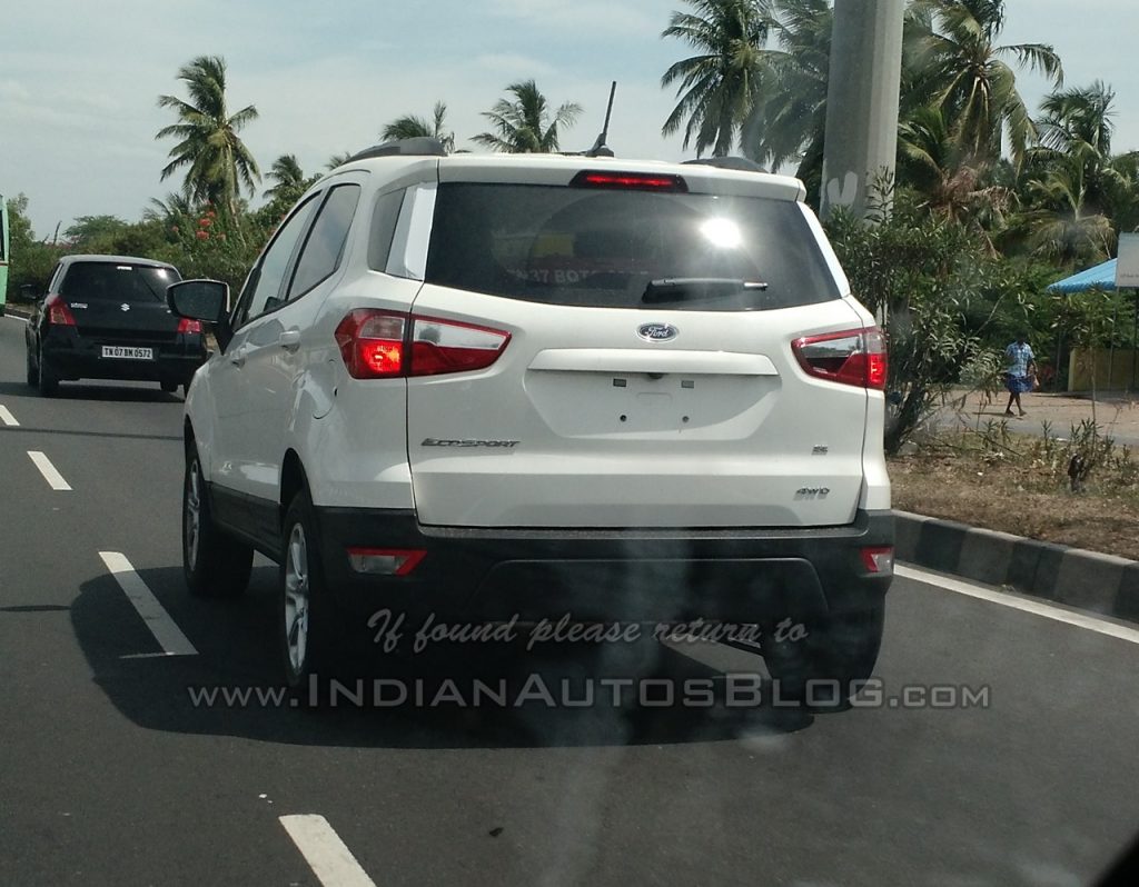 Ford EcoSport 4x4 India 1 - Ford EcoSport 4x4 Spotted Testing on Indian Roads Ford EcoSport 4x4 India 1