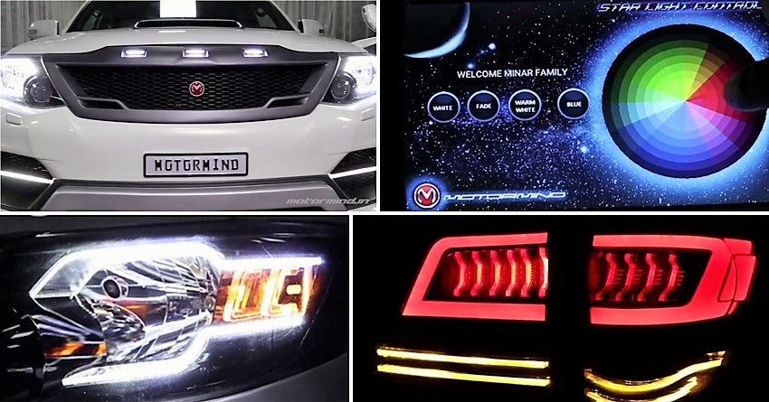 Toyota Fortuner with Star Roof Lights