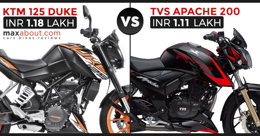 KTM 125 Duke vs TVS Apache RTR 200