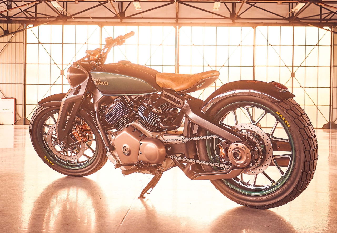 Royal Enfield KX concept 53 - Royal Enfield Bobber 838 (Concept KX) Features Smartphone Connectivity Royal Enfield KX concept 53