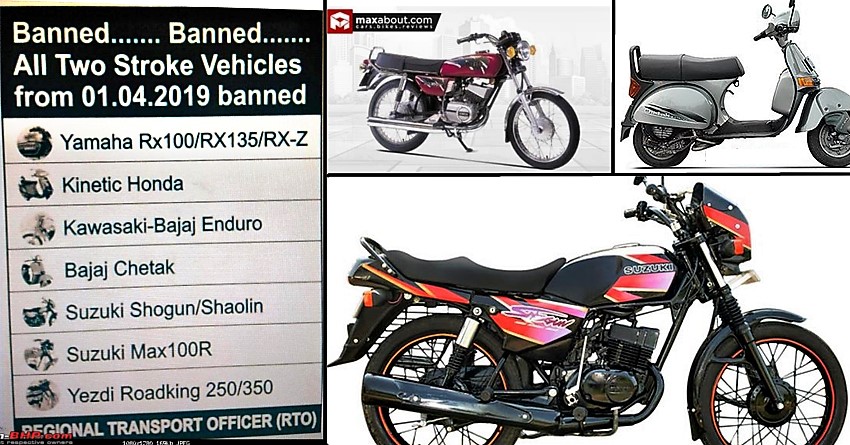 2-Stroke Vehicle Ban from 1st April 201