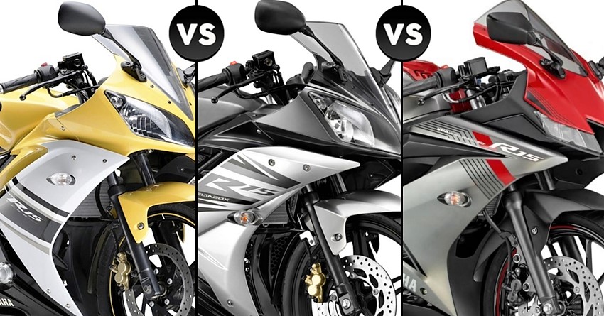 Yamaha R15 V1 vs V2 vs V3