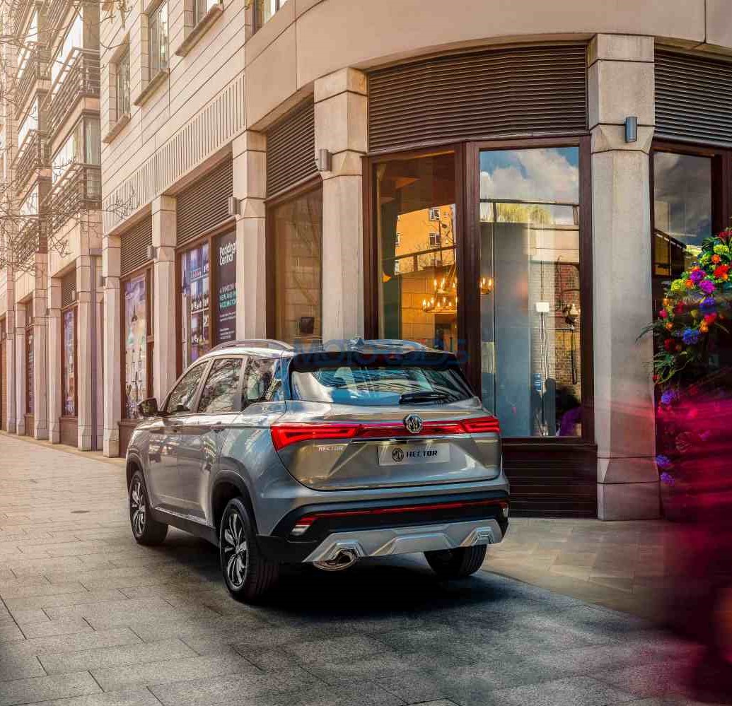 MG Hector SUV Rear 3-Quarter View