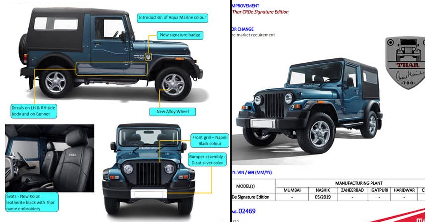 Mahindra Thar 700 Signature Edition