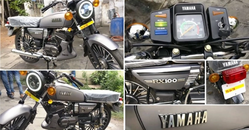 Meet Customized Yamaha RX 100 Gunmetal Grey