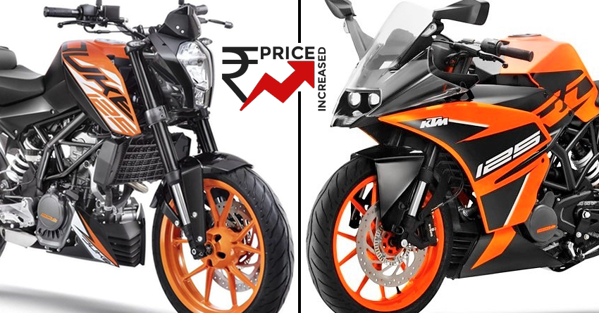 KTM 125 Duke and RC 125 Price Increased