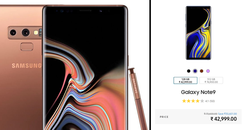 Discount on Samsung Galaxy Note9