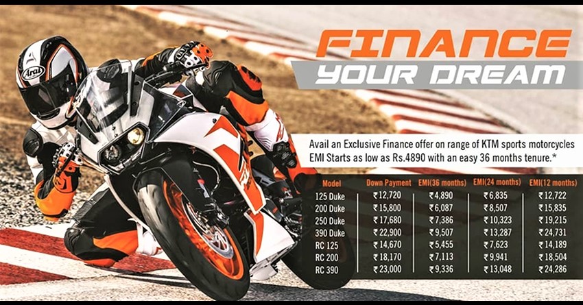 KTM Bikes Finance Offers