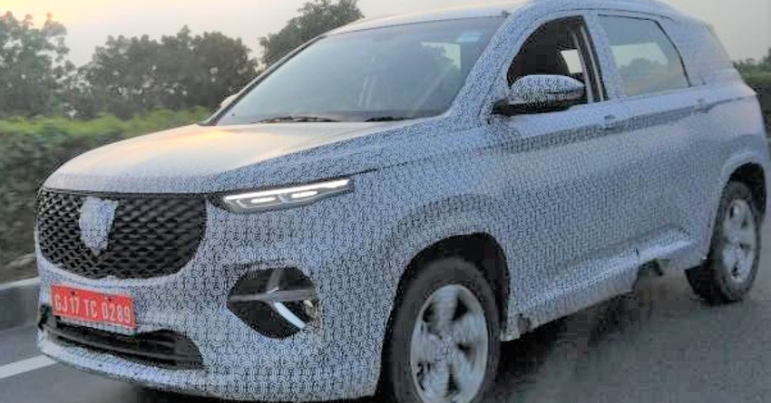 6-Seater MG Hector Spotted Testing in India