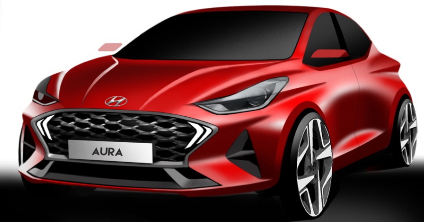 Hyundai Aura Design Sketches