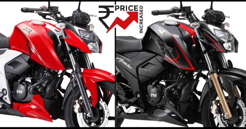 BS6 TVS Apache RTR Price Hike