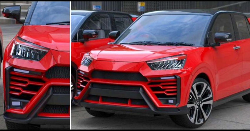 Toyota Raize SUV with Lamborghini URUS Kit