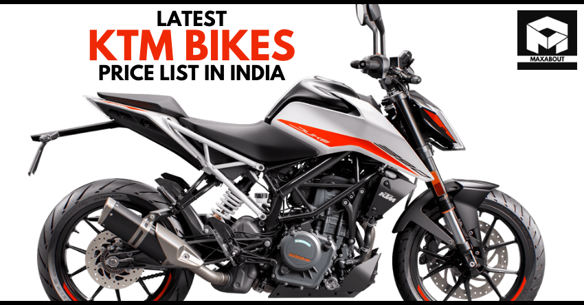 2021 KTM Motorcycles Price List