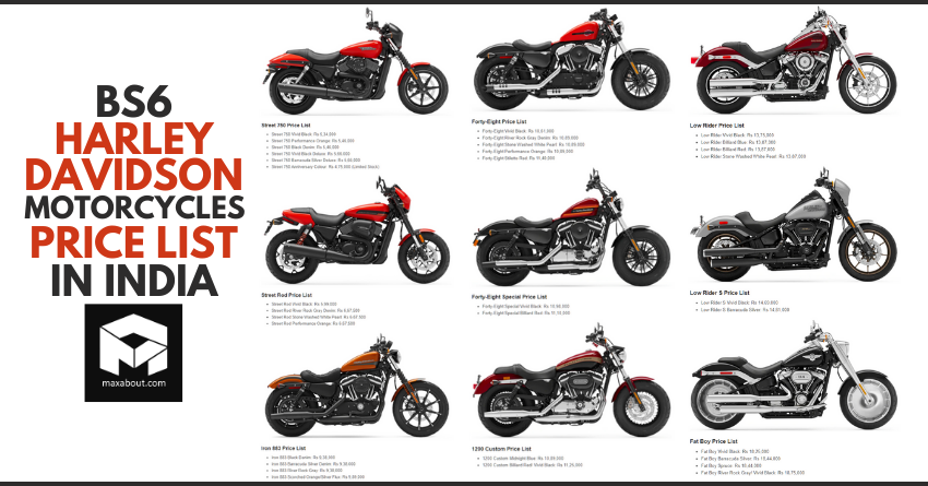 Latest Harley-Davidson Motorcycles Price List