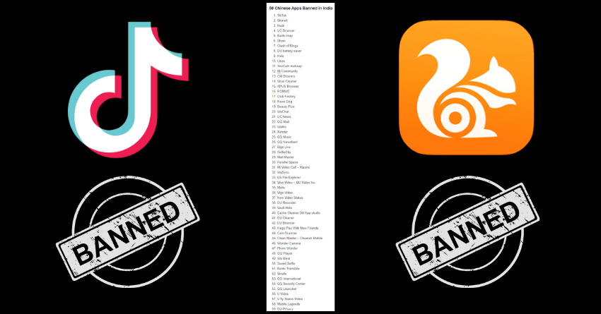 TokTok UC Banned India - Indian Government Bans 59 Chinese Apps Including TikTok & UC Browser TokTok UC Banned India