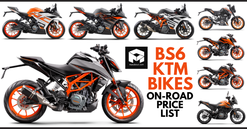 BS6 KTM Duke and RC Series On-Road Prices