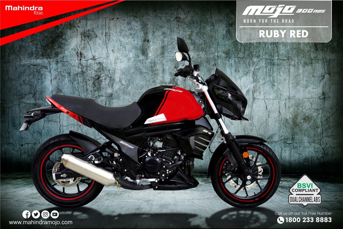 Mahindra Mojo 300 Ruby Red