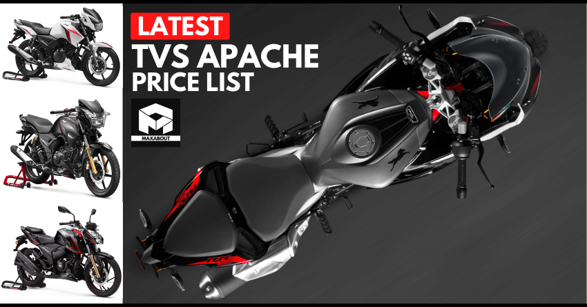 2021 TVS Apache Motorcycles Price List