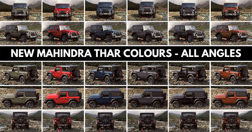 New Mahindra Thar Colour Options