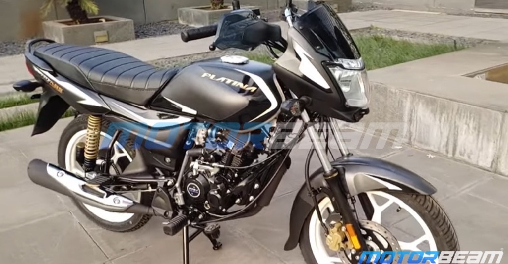 Bajaj Platina 110 ABS Front 3-Quarter View