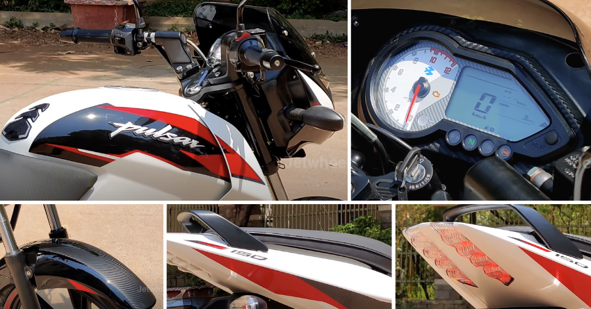 Moon White Bajaj Pulsar 150 Spotted