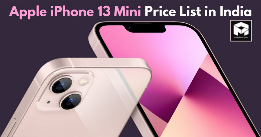 Apple iPhone 13 Mini Price List in India