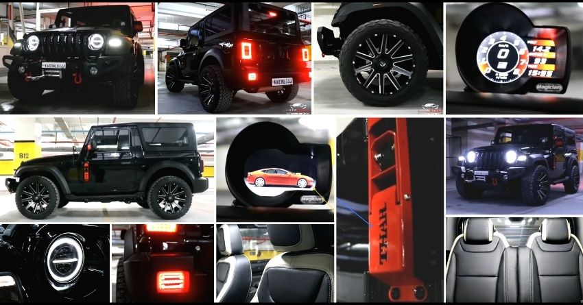 Meet All-Black Mahindra Thar With Red Accents – Details & Video