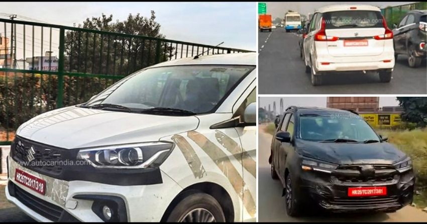 2022 Maruti Ertiga and XL6 Spotted Testing