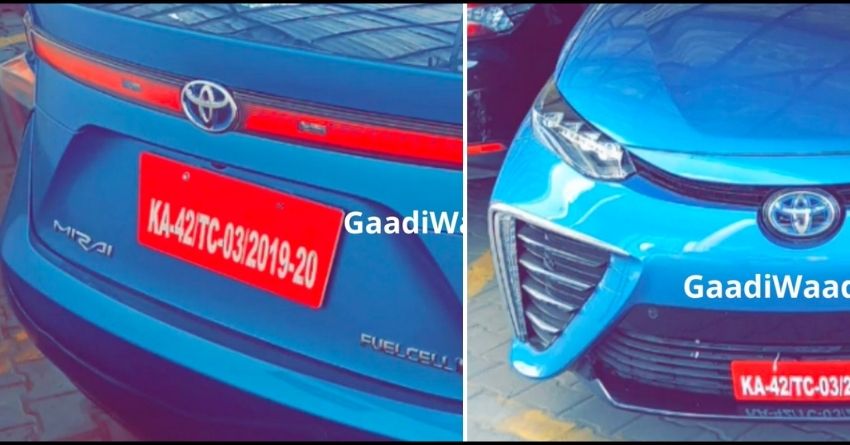 Hydrogen-Powered Toyota Mirai Sedan Spotted in India