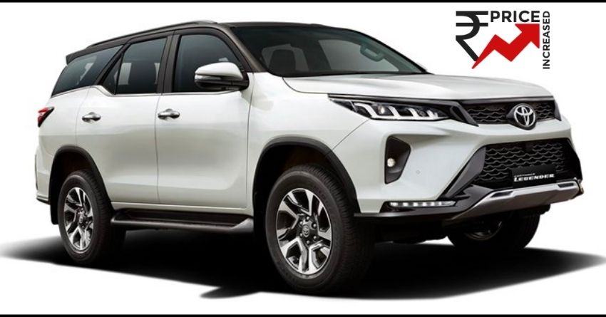 Toyota Fortuner Faces 2022’s First Price Hike; Goes Up To Rs 1.1 Lakh Costlier