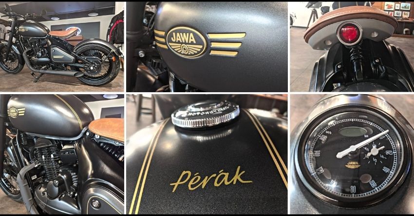 Live Photos of Jawa Perak Bobber in Charcoal Grey Colour