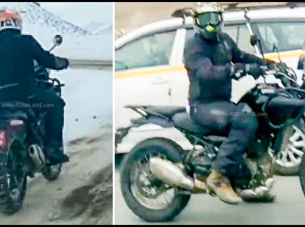 Royal Enfield Himalayan 450 Spotted With Snow Chain - Report