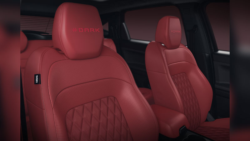 leather seats - Tata Harrier RED Dark Edition Official Photos and Price List in India leather seats