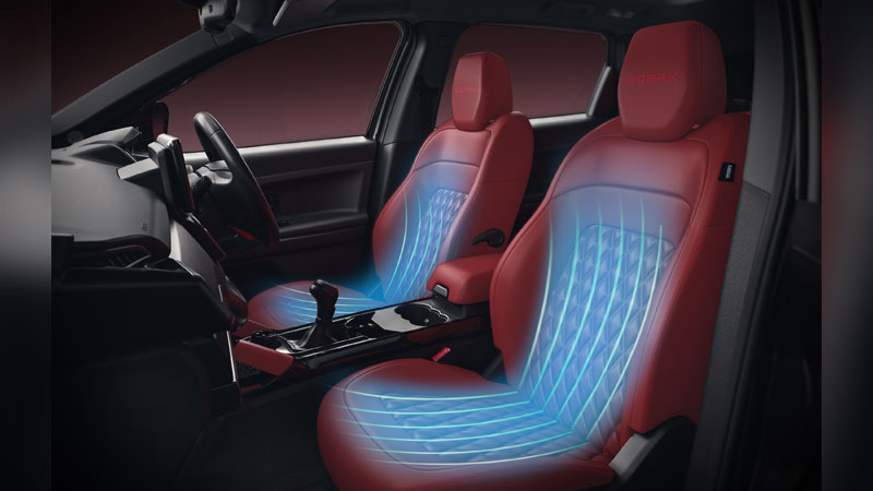 ventilated driver co driver seats - Tata Harrier RED Dark Edition Official Photos and Price List in India ventilated driver co driver seats