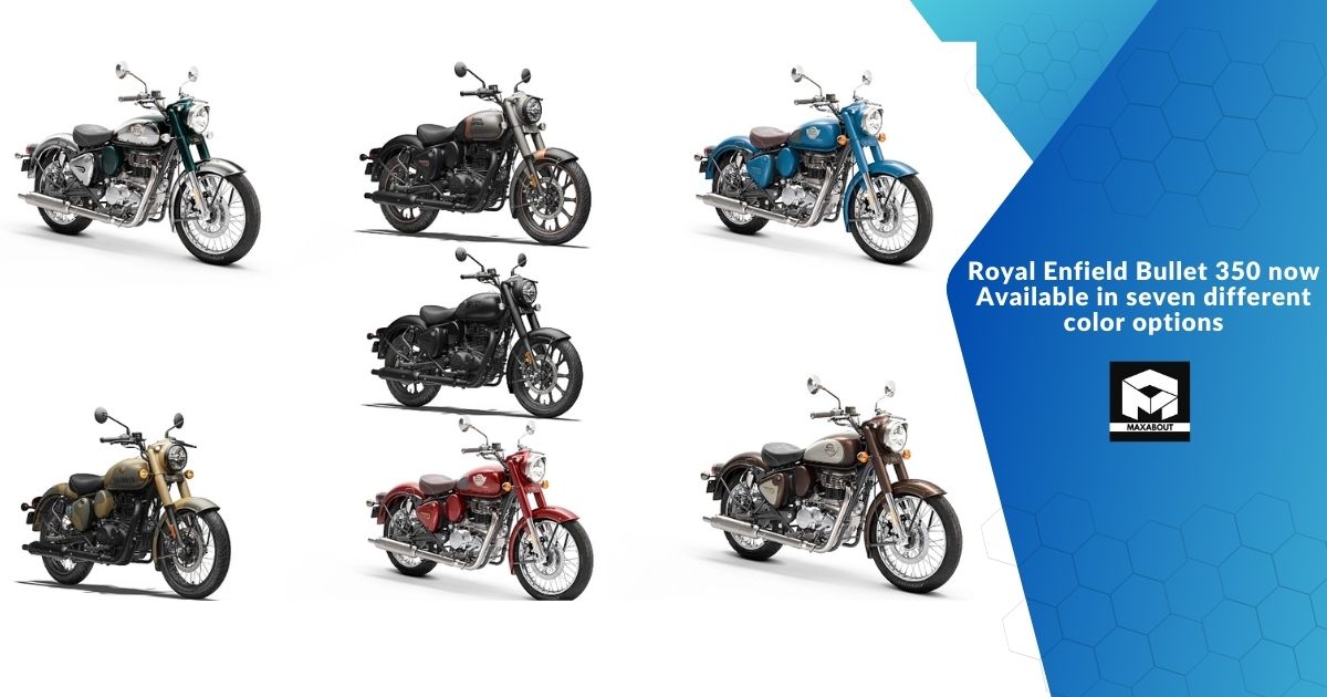 Royal Enfield Bullet 350 now Available in seven different color options