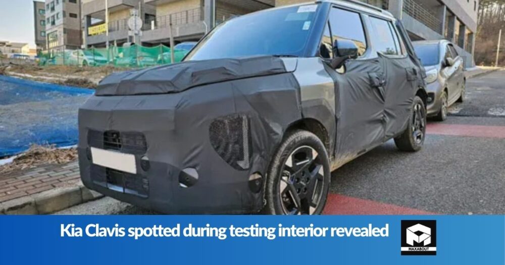 Kia Clavis spotted during testing interior revealed